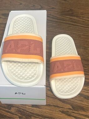 APL Women's BL TechLoom Slide Cedar/Mango/Vailla White Sandals Size 5